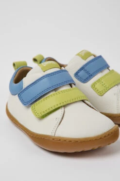 Peu White Leather Shoes For Kids