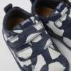 Twins Blue And White Leather Shoes For Kids