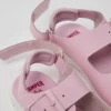 Oruga Pink Leather Sandals For Kids