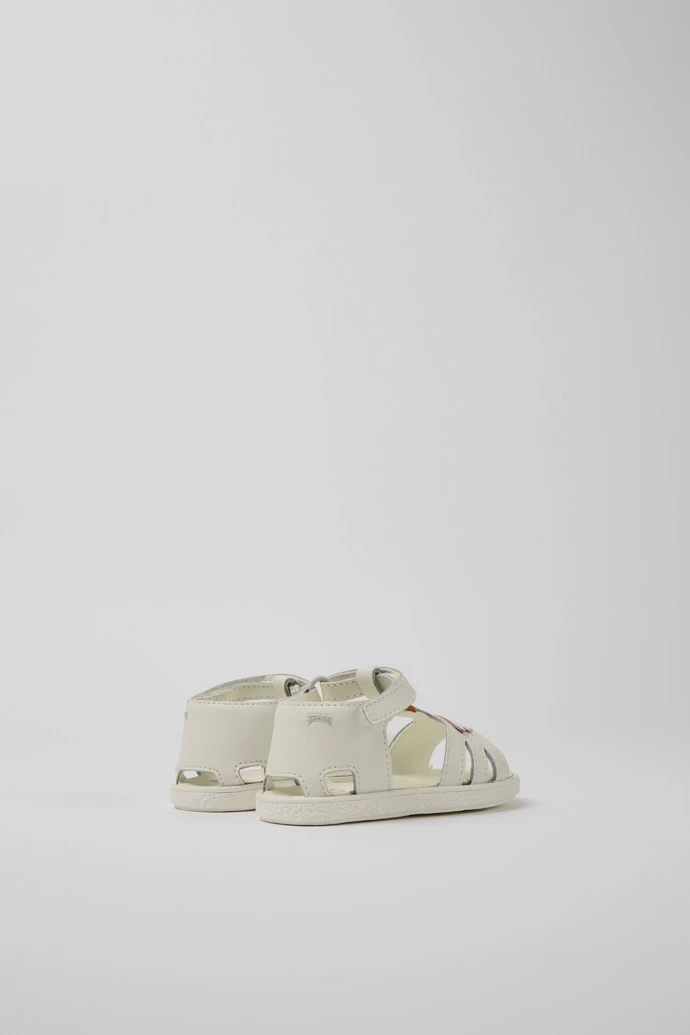 Miko White, Pink, And Yellow Leather Sandals - Image 3