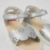 Miko Silver Leather Sandals For Girls