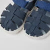 Oruga Blue Leather And Textile Sandals