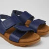 Brutus Sandal Navy Blue Leather Sandals For Kids