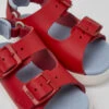 Oruga Red Leather Sandals For Kids