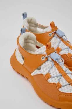 CRCLR White And Orange Sneakers For Kids