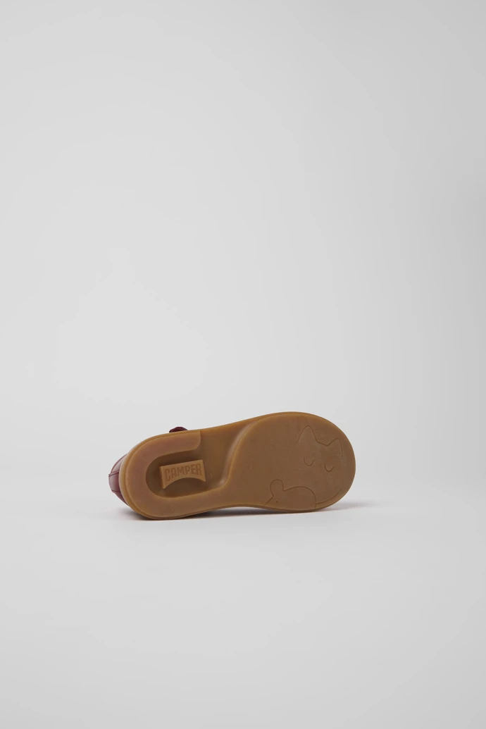 Twins Burgundy And Pink Leather Mary Jane Flats - Image 5