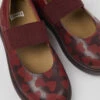 Twins Burgundy Leather Mary Jane Shoes For Kids