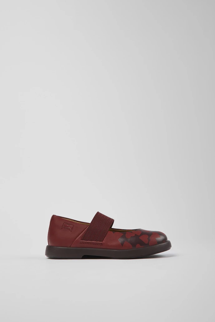 Twins Burgundy Leather Mary Jane Shoes For Kids - Image 2