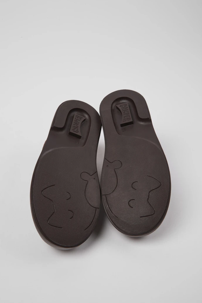 Twins Burgundy Leather Mary Jane Shoes For Kids - Image 5