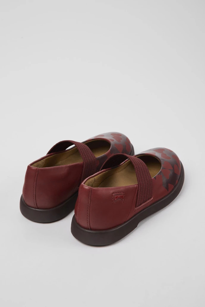 Twins Burgundy Leather Mary Jane Shoes For Kids - Image 3