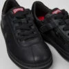 Runner Black Leather And Nubuck Sneakers For Kids