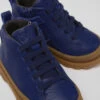 Brutus Blue Leather Lace-up Boots