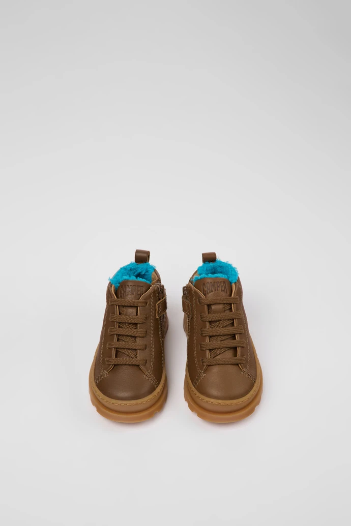 Brutus Brown Leather Ankle Boots For Kids - Image 4