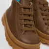 Brutus Brown Leather Ankle Boots For Kids