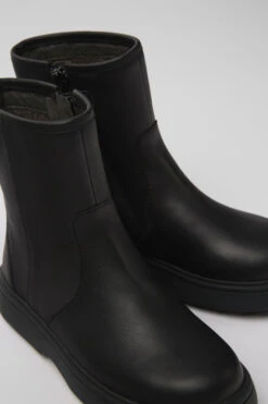 Norte Black Leather Boots