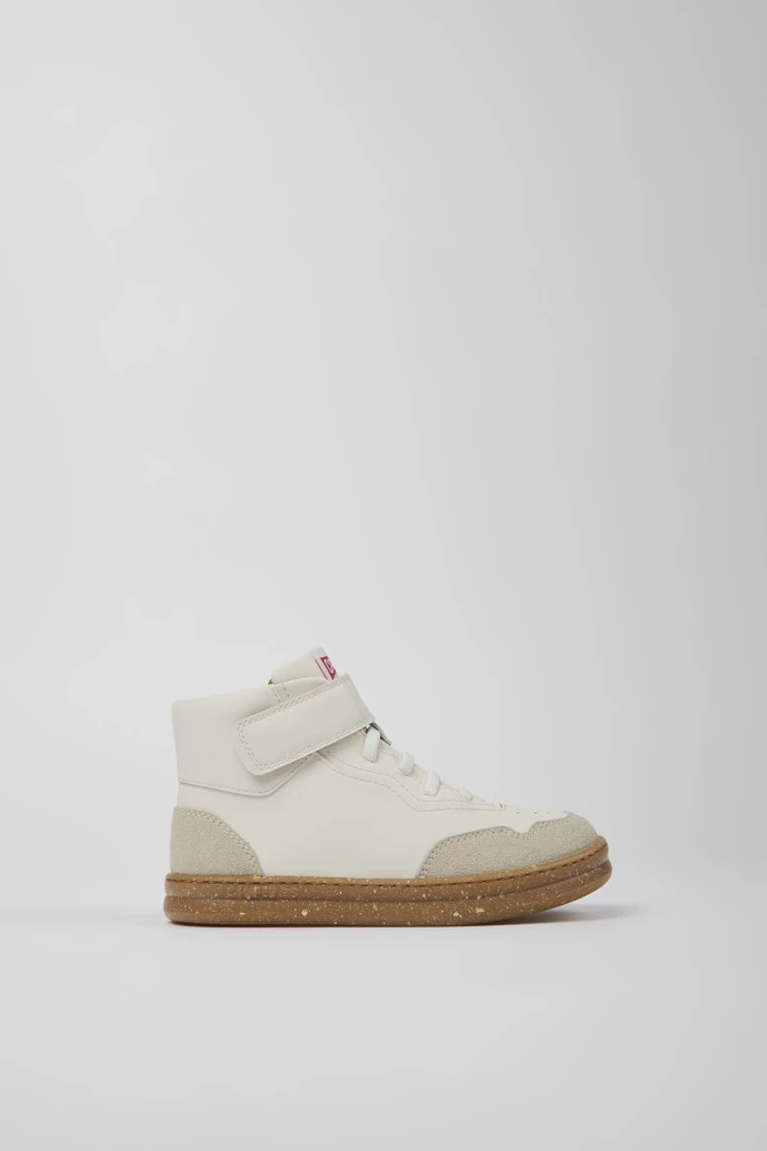 Runner White Leather And Nubuck Ankle Boots For Kids - Image 2