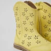 Savina Yellow Leather Boots For Kids