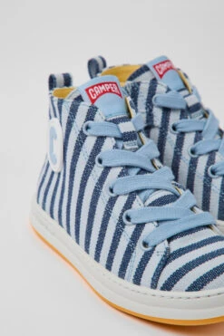 Runner Blue And White Textile Sneakers For Kids