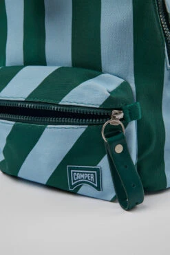 Ado Small Blue And Green Recycled Cotton Backpack