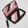 Mosa Large Black, Pink, And White Leather Wallet